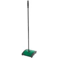 Stick Sweeper, Manual, 9-1/2" Cleaning Path Width, 43-1/2" Handle Length, Dual Brush