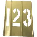 Item Stencil Kit, Character Height 6", Material Brass, Thickness 0.007"