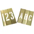 Stencil Kit 46 Piece 3 In Brass
