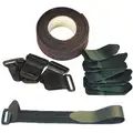 Hook-and-Loop-Type Cinch Strap Kit with No Adhesive, Black, 1" x 15 ft., 1EA