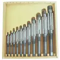Adjustable Hand Reamer Set, Straight Blade Type, Number of Pieces: 11, Sizes Included: 15/32" to 1-1