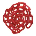 Mr. Chain Plastic Chain: Outdoor or Indoor, 2 in Size, 100 ft Lg, Red, Polyethylene