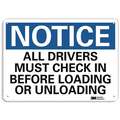 Recycled Aluminum Vehicle or Driver Safety Sign with Notice Header, 10" H x 14" W