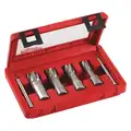 Milwaukee Annular Cutter Set, Number of Cutters 4, Carbide Tipped, Bright (Uncoated)