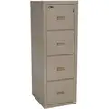 Vertical File: Fireproof Files, Letter/Legal File Size, 4 Drawers, Parchment