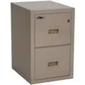 Vertical File: Fireproof Files, Letter/Legal File Size, 2 Drawers, Parchment