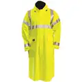 Arc Flash Rain Coat, PPE Category: 2, High Visibility: Yes, Nomex PVC, 2XL, Yellow/Green