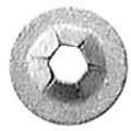 Zinc Plated Push Nut, Stud Size 3.2 mm, Outside Diameter: 9.5 mm
