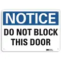 Door Instruction, Notice, Recycled Aluminum, 10" x 14", With Mounting Holes, Engineer