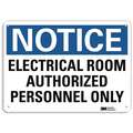 Lyle Notice Sign: Aluminum, Mounting Holes Sign Mounting, 10 in x 14 in Nominal Sign Size, Engineer Grade