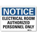 Vinyl Electrical Panel Sign with Notice Header; 7" H x 10" W