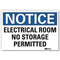 Vinyl Electrical Panel Sign with Notice Header; 10" H x 14" W