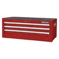 Westward Light Duty Intermediate Chest with 3 Drawers; 19" D x 16" H x 42" W, Red
