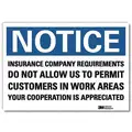 Employees and Visitors, Notice, Vinyl, 10" x 14", Adhesive Surface, Engineer