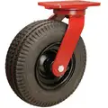 Light- Medium Duty, Swivel Plate Caster with Pneumatic Wheels; 480 lb. Load Rating, 10" Wheel Dia.