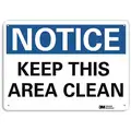 Cleaning and Maintenance, Notice, Recycled Aluminum, 7" x 10", With Mounting Holes, Engineer