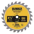 Dewalt Circular Saw Blade, Wood Materials Cut, 4-1/2" Blade Dia., 3/8" Arbor Size