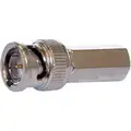 Coaxial Connector, BNC Male, RG-6, Silver, 0 to 4 GHz, PK 10