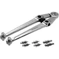 Adjustable Pin Spanner Wrench, Face, Alloy Steel, Satin, Pin Diameter 5/16 in