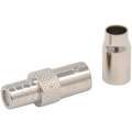 Coaxial Connector, BNC Female, RG-58, Silver, 0 to 4 GHz, PK 10