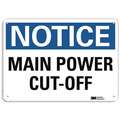 Lyle Recycled Aluminum Electrical Equipment Sign with Notice Header; 10" H x 14" W