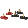 Riverside Mfg. Battery Terminal: Stud, Red Color, Neutral, Brass, 2 15/16 in Overall Lg