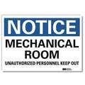 Lyle Vinyl Authorized Personnel and Restricted Access Sign with Notice Header; 5" H x 7" W