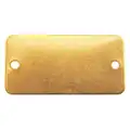 Blank Tag, Number Sequence Not Numbered, Tag Shape Rectangle, Height 1 in, Width 3 in, Brass