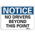 Lyle Recycled Aluminum Vehicle or Driver Safety Sign with Notice Header, 10" H x 14" W