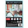 Leakproof and Slip Resistant Drop Cloth, Polyester, Pulp, 10 mil Thickness, 8 ft Width