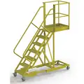 TriArc Supported, 7-Step Cantilever Rolling Ladder with Perforated Step Tread; 70" Platform Height