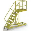 TriArc Supported, 7-Step Cantilever Rolling Ladder with Perforated Step Tread; 70" Platform Height