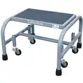 Cotterman Steel Rolling Platform with 450 lb. Load Capacity and Abrasive Mat Step Treads