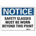 Vinyl Eye Protection Sign with Notice Header, 10" H x 14" W