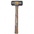Council Tool Drilling Hammer: Steel, Wood Handle, 3 lb Head Wt, Round Shape