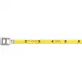 Keson Long Tape Measure: 100 ft Blade Lg, 3/8 in Blade Wd, ft, Closed, ABS Plastic, Steel