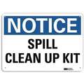 Lyle Spill Control, Notice, Recycled Aluminum, 10" x 14", With Mounting Holes, Engineer
