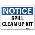 Spill Control, Notice, Vinyl, 7" x 10", Adhesive Surface, Engineer
