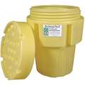 Overpack Drum: 65 gal Capacity, 1H2/X228/S/USA/M5904 UN Rating Solid, 36 1/4 in Overall Ht, Yellow