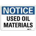 Lyle Recycled Aluminum Chemical Identification Sign with Notice Header, 7" H x 10" W