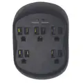 Power First Surge Protector Plug Adapter, Black, Connector Type: 5-15R, Plug Configuration: 5-15P