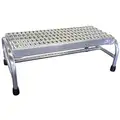 Cotterman Aluminum Stationary Platform, 10" Overall Height, 500 lb Load Capacity, Number of Steps: 1