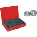 Imperial Nylon Insert Lock Nuts Assortment, Zinc Plated, Grade 2, USS/SAE, 360 Pieces