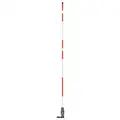 Hydrant Marker: White Post, No Reflector, 60 in Overall Ht, Fiberglass Post