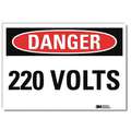 VinylVoltage Rating Sign with Danger Header; 5" H x 7" W