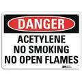 Lyle Recycled Aluminum Chemical Warning Sign with Danger Header, 10" H x 14" W