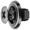 Retainer Screw, 6 mm Sq Head Dia., Black Nyln, Black, 15 PK