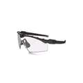 Oakley Safety Glasses: Anti-Scratch, No Foam Lining, Wraparound Frame, Half-Frame, Black