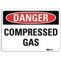 Lyle Recycled Aluminum Flammable Materials Sign with Danger Header, 7" H x 10" W