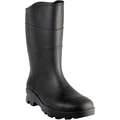 Talon Trax Rubber Boot: Oil-Resistant Sole/Steel Toe/Waterproof, Rigid Plastic, PVC, Black, TALON TRAX, E, 1 PR